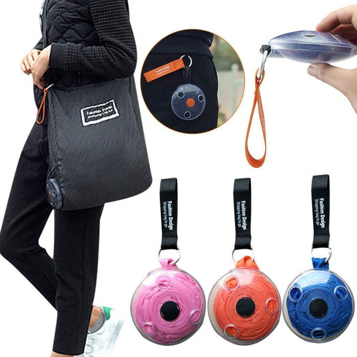 Foldable Shopping Bags Portable Tote Clip Roll