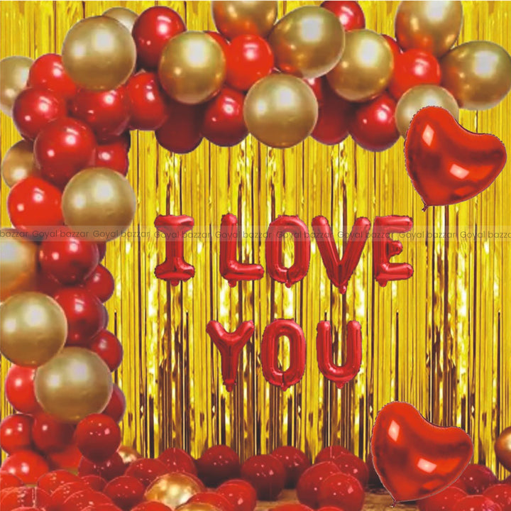 I Love You Theme Balloons Decoration Combo-Theme-1