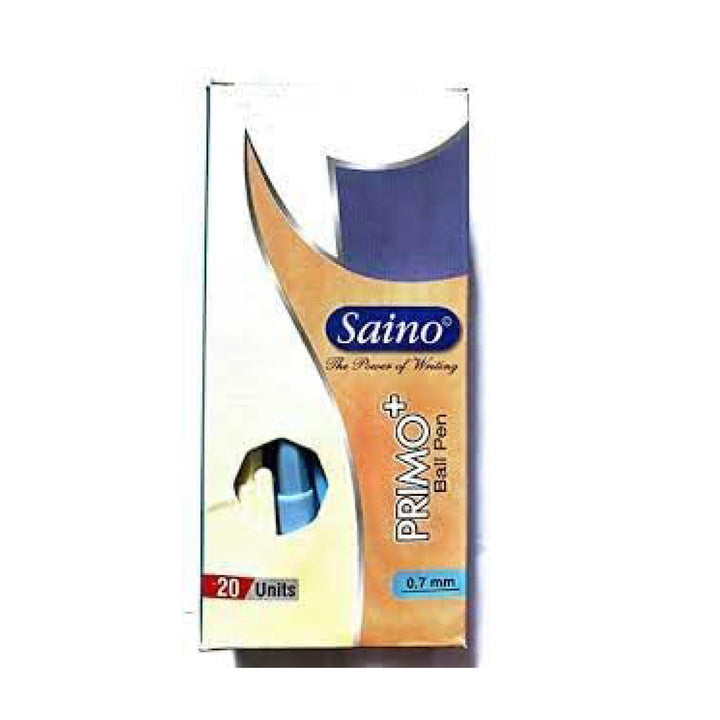 Saino Primo Plus Black Ball Pen (Pack Of 20 Pens)