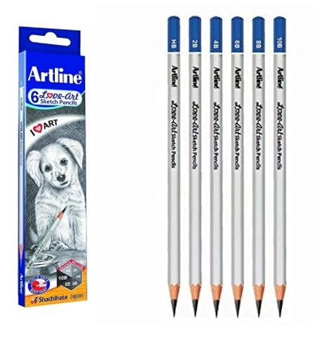 Artline 6 Love-Art Sketch Pencils Pack of 1