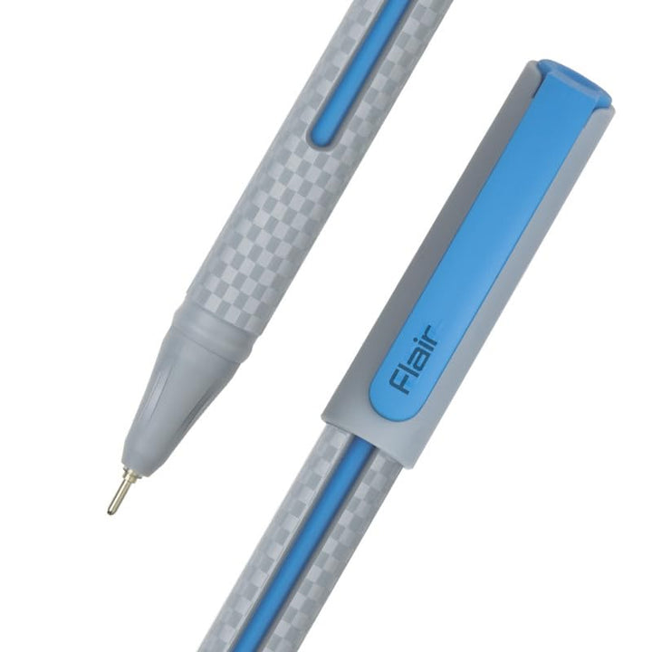 FLAIR Yolo 0.6mm Ball Pen, Blue Ink, Pack of 10 Pens