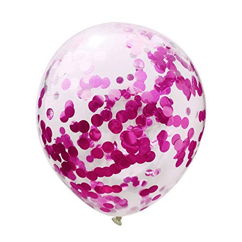 Pink Confetti Balloons For Decoration 5 Pcs
