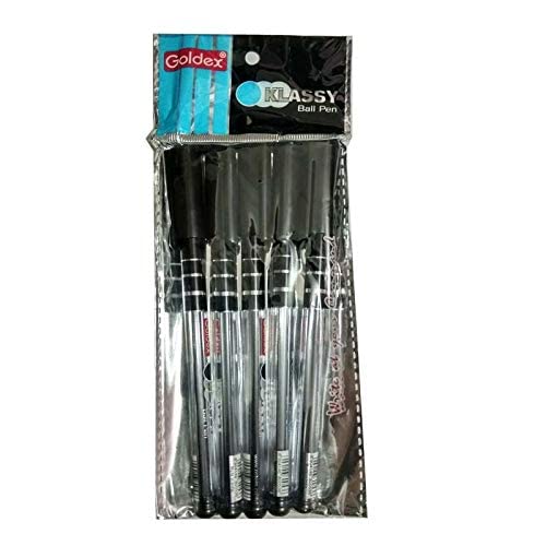 Goldex Klassy Black Ballpoint Pen 5 Pcs