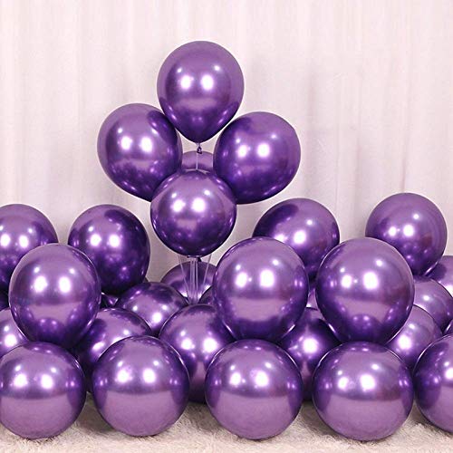 Purple Metallic Chrome Balloons 25 Pcs