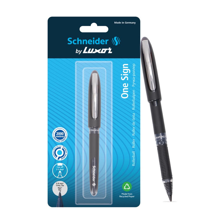 Luxor Schneider One Sign Black Roller Ball Pen - Pack of 1