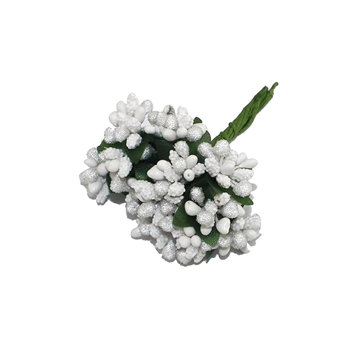 Artificial pollen dark white flowers for tiara making and Jewelry making