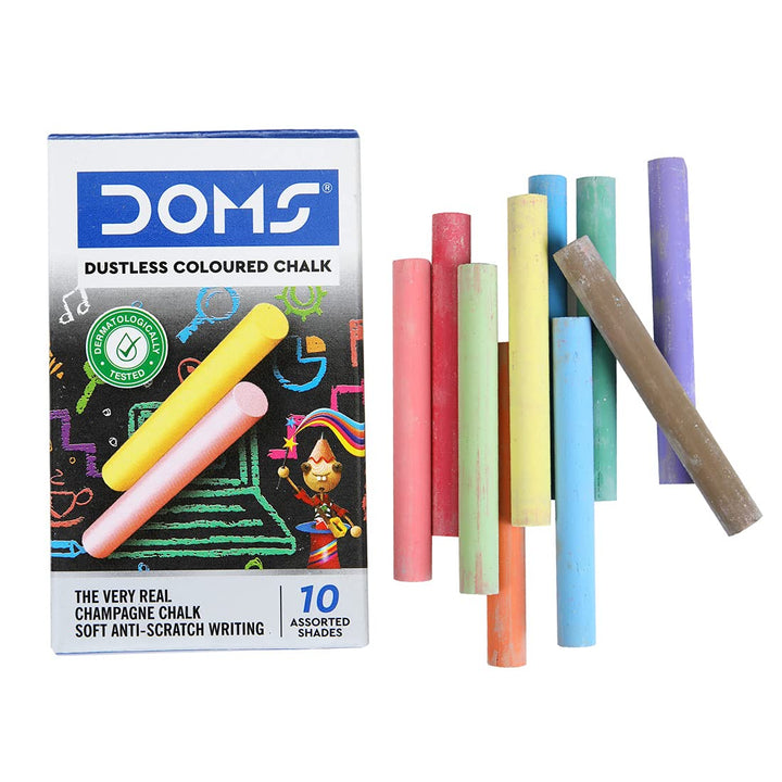 Doms Dustless Coloured Chalk Box Pack of 1