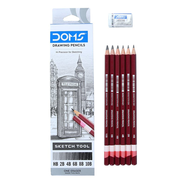 Doms Drawing & Sketching Graphite Pencils - Pack 1