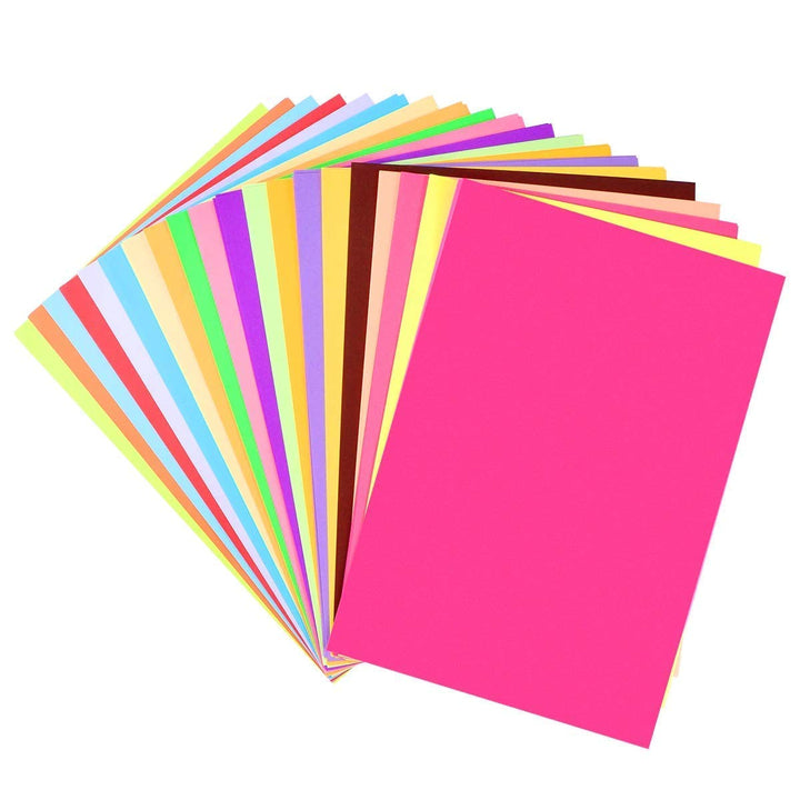 A4 Size Mix Color Paper (Neon Colours, 10 Colors X 10 Sheets Each Colour, 75 Gsm) - Pack Of 100 Sheets