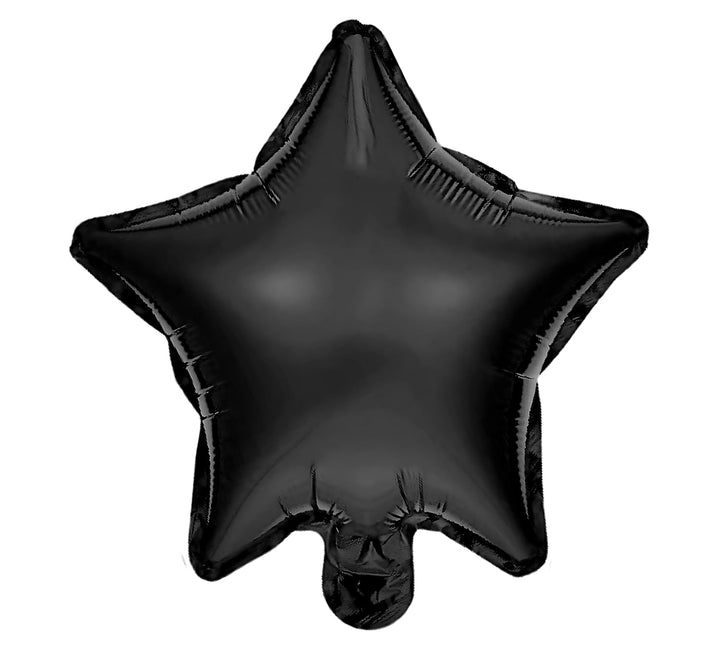 Black Gold Star Foil balloon Size - 16 Inch (Pack of 1)