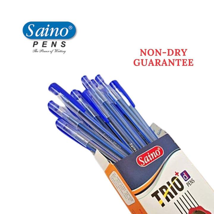 Saino Trio Ballpen Pack of 20 Pens (Blue)