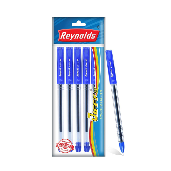 JIFFY Reynolds Blue Gel Pen Pack of 5