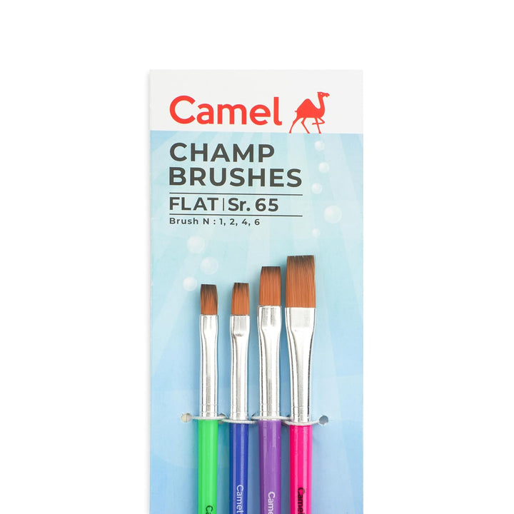 Camlin Champ Flat Brush Set - Pack of 1 (Multicolor)