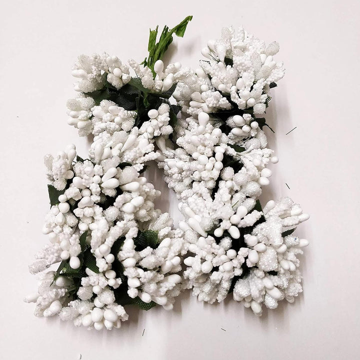 Artificial pollen dark white flowers for tiara making and Jewelry making