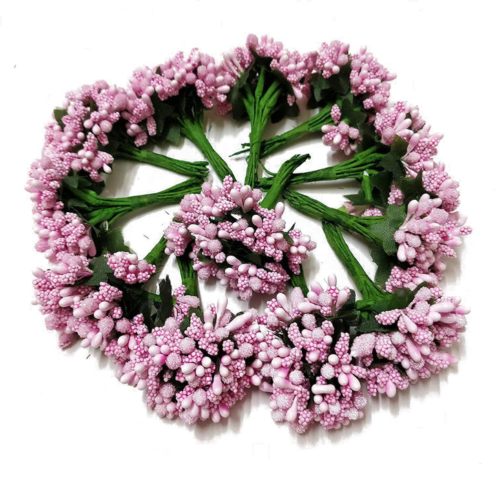 Artificial pollen baby pink flowers for tiara making and Jewelry making