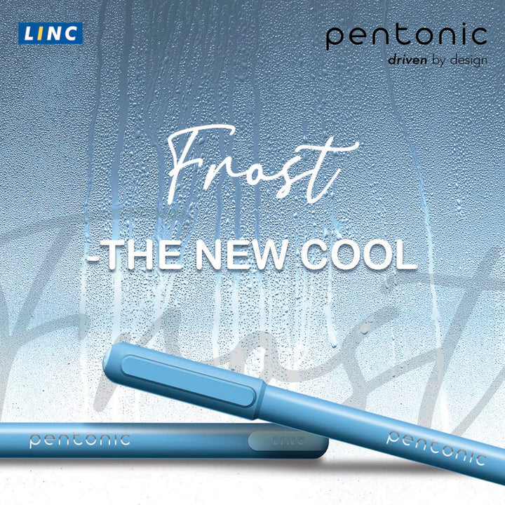 Pentonic Frost 0.7 mm Black Ball Point Pen 10 Pcs