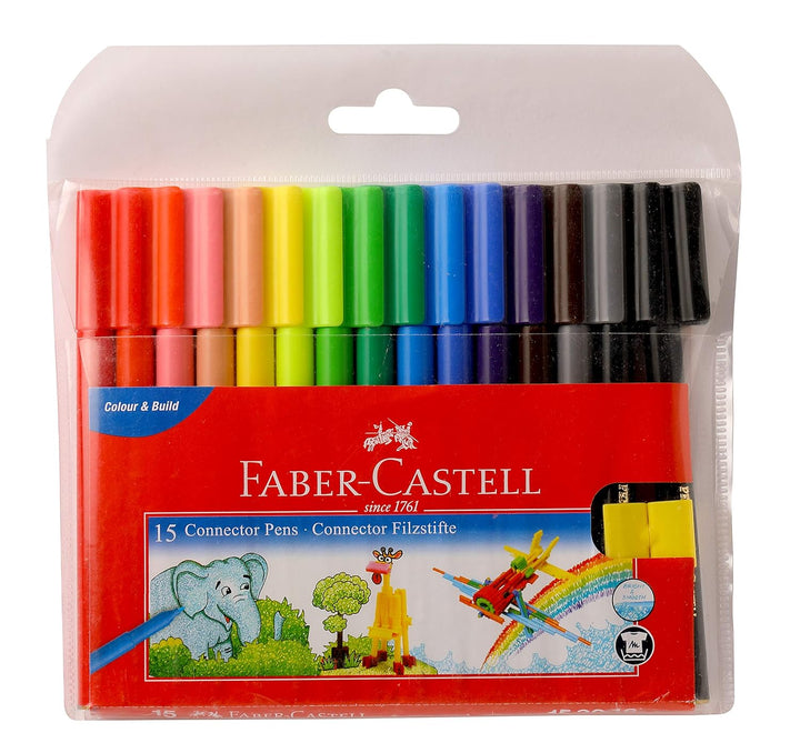 Faber-Castell Connector Pen Set - Pack of 15 (Assorted)