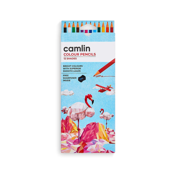 Camlin Full Size Color Pencil, Assorted, 12 Pieces