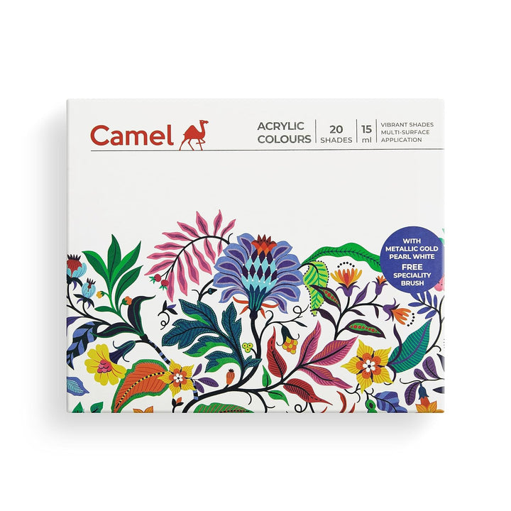 Camel Acrylic Ultra, Pearl and Metallic Colour Set - Pack of 20 shades