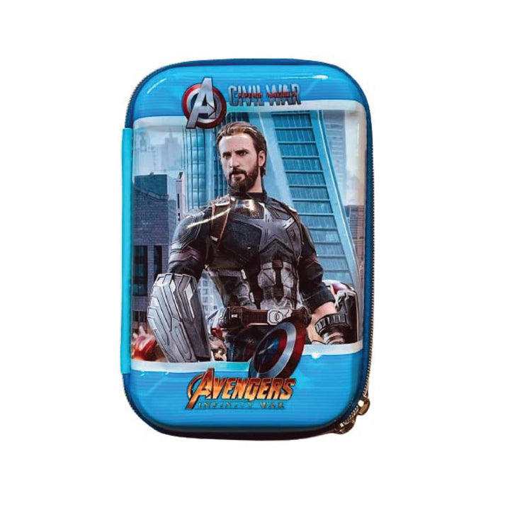 3D Action Hero Design Embossed Pencil Pouch