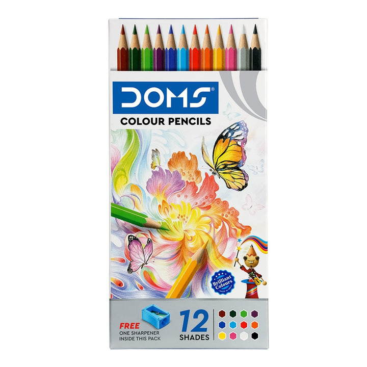 DOMS Colour Pencil 12 Shades I full Size