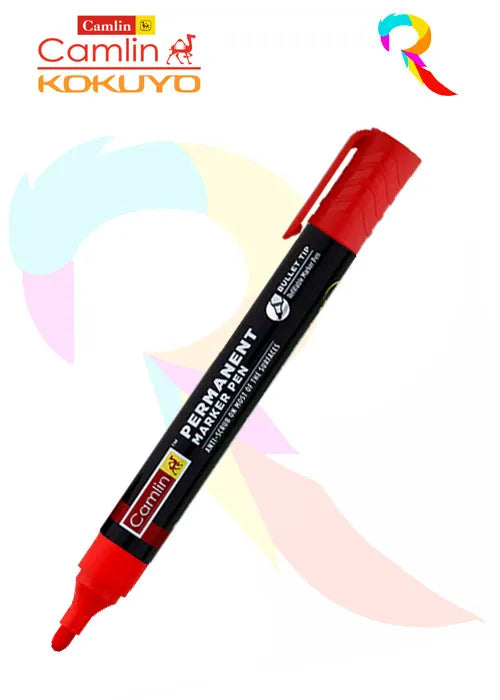 Camlin Bold-E Red Permanent Marker (Pack of 10)