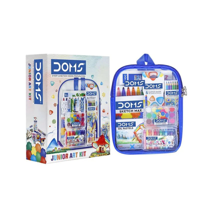 Doms Junior Art Kit  | Perfect Value Pack | Kit For School Essentials | Gifting Range For Kids |