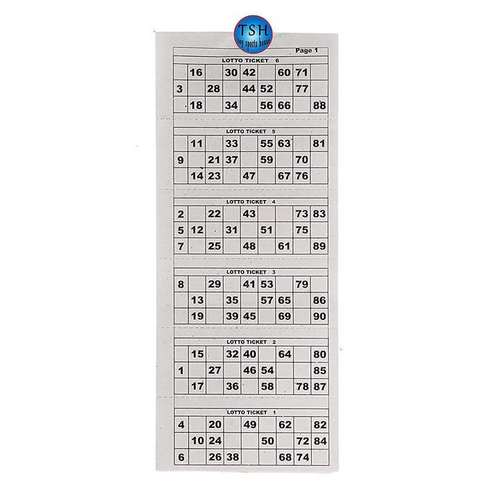 Housie Tambola Tickets (Multi Color) - Set Of 1800