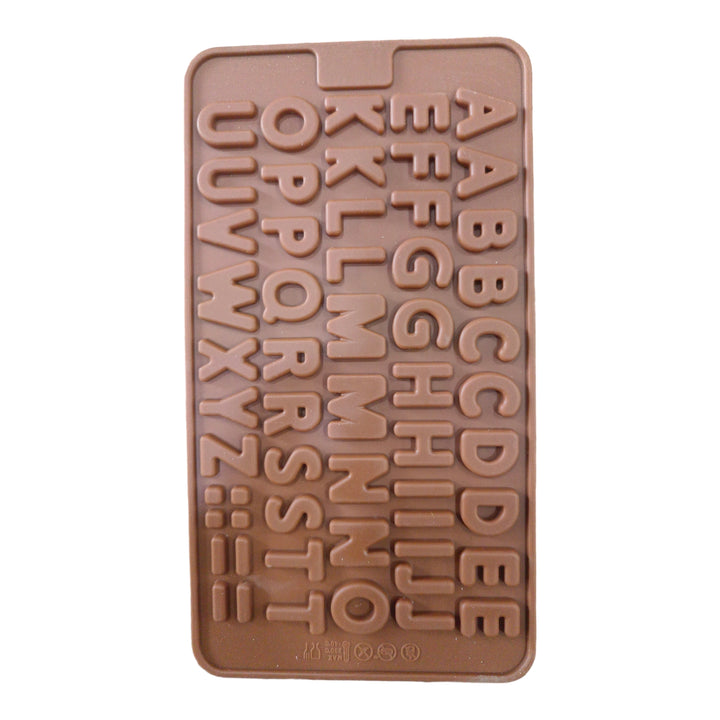 A to Z Alphabets Shape Silicone Brown Chocolate Mould