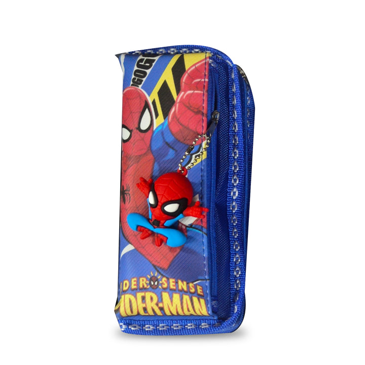 Spiderman Blue Theme Pencil Pouch With Key Chain