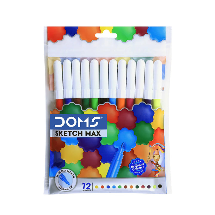 DOMS, Sketch Pens - SKETCH MAX- Set of 12.