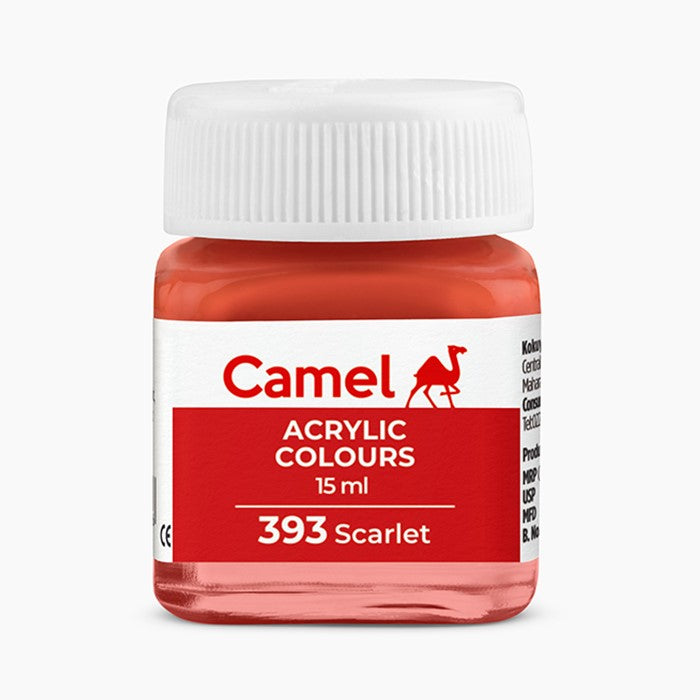 Camel Acrylic Colours - Scarlet - 15 Ml