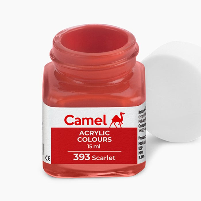 Camel Acrylic Colours - Scarlet - 15 Ml