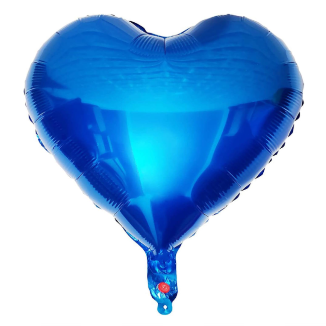 Blue Heart Foil balloon Size - 16 Inch (Pack of 1)