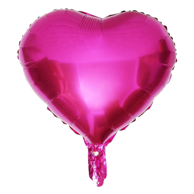 Pink Heart Foil balloon Size - 16 Inch (Pack of 1)