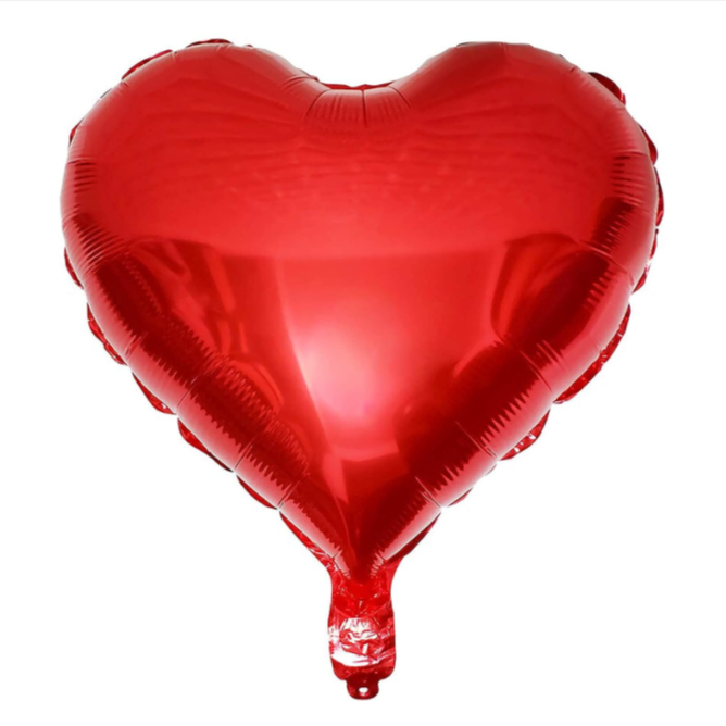 Red Heart Foil Balloon Size - 16 Inch (Pack of 1)