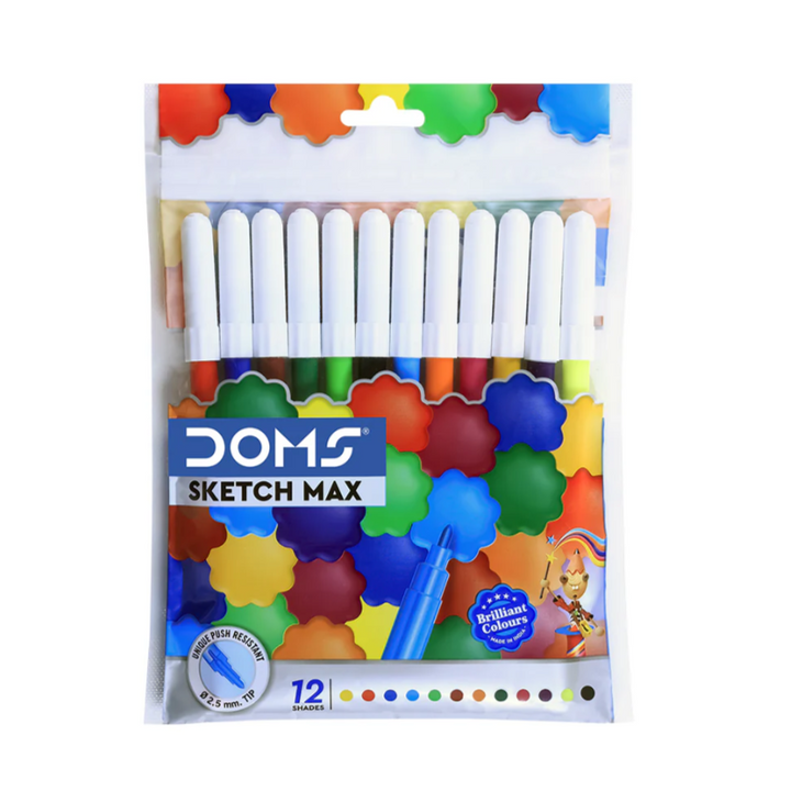 DOMS, Sketch Pens - SKETCH MAX - Set of 12.