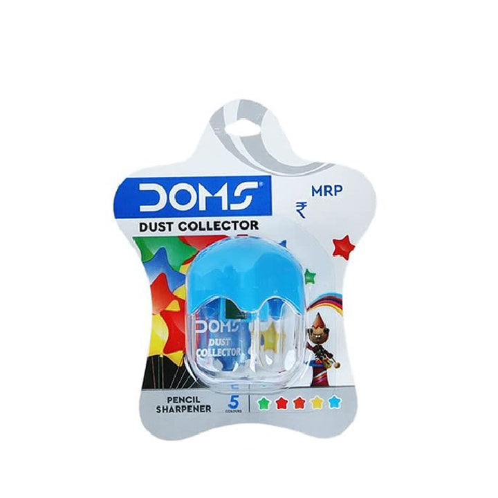 DOMS Multicoloured Dust Collector Sharpener Blister ( Pack of 1)