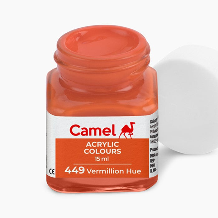 Camel Acrylic Colours - Vermilion Hue - 15 Ml