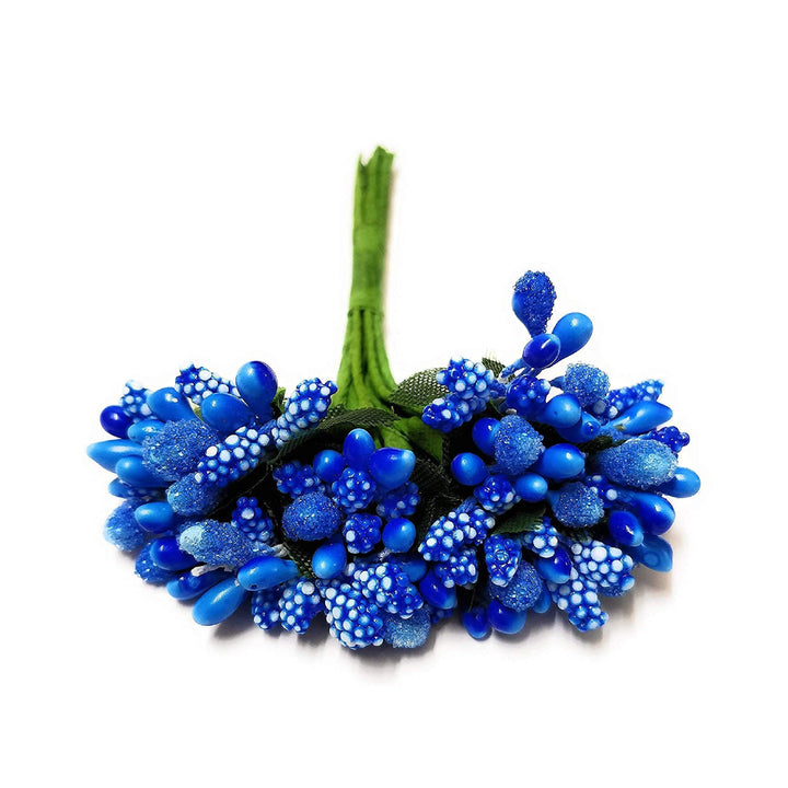 Artificial pollen dark blue flowers for tiara making and Jewelry making