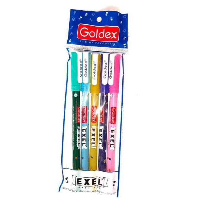 Goldex Exel Ball Pen Blue (Pack Of 5 Pens)