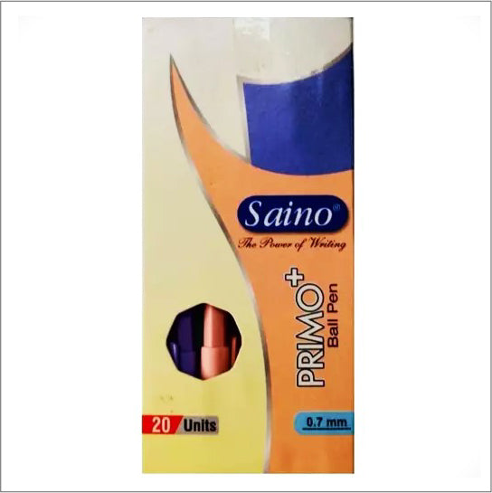 Saino Primo Plus Ball Pen (Pack Of 20 Pens)|Blue