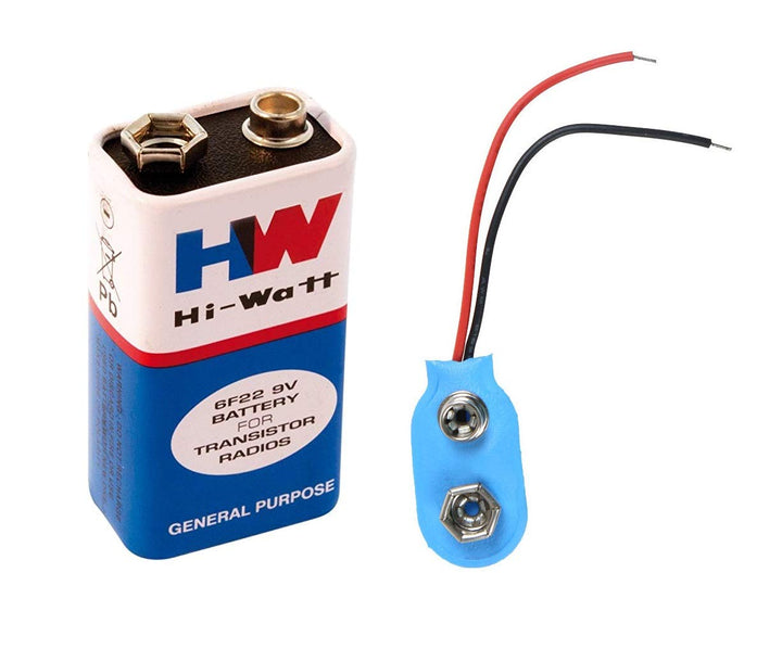 9V Original HW High Quality Battery WITH CLIP